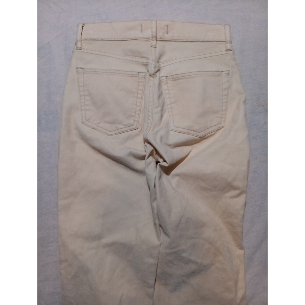 We The Free Free People Women’s Slim Leg Raw Hem Denim Jeans Size 26 Off White - Picture 2 of 7